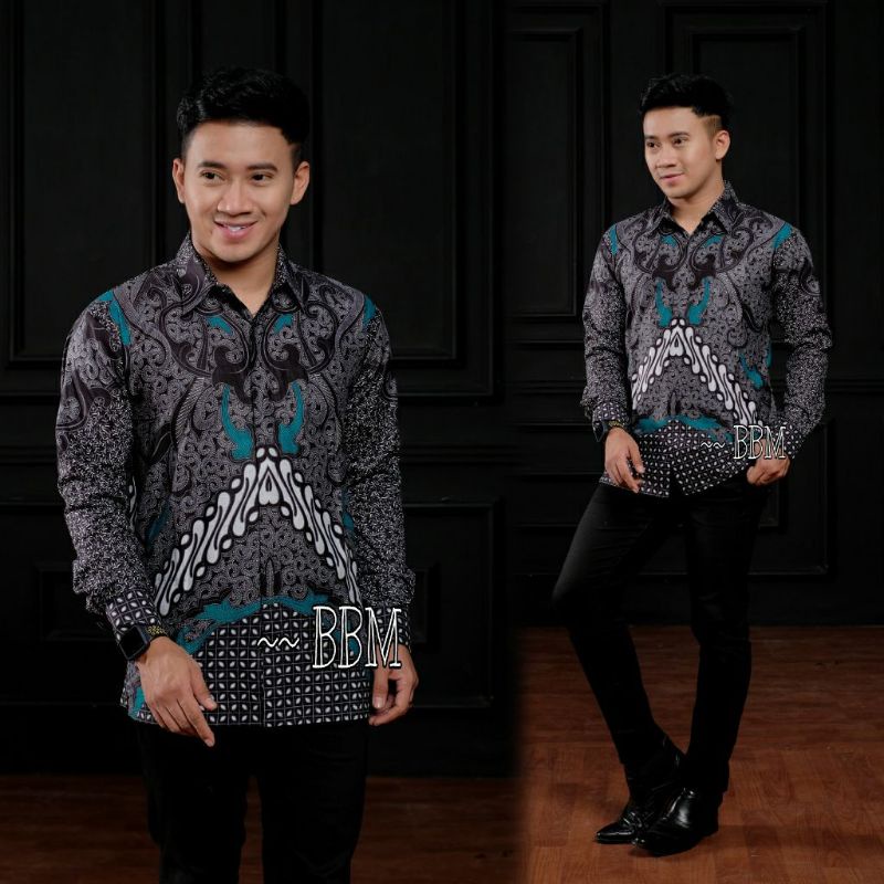 batik pria lengan panjang kemeja batik pria casual baju batik pria lengan panjang BATIK HARUM size m l xl xxl