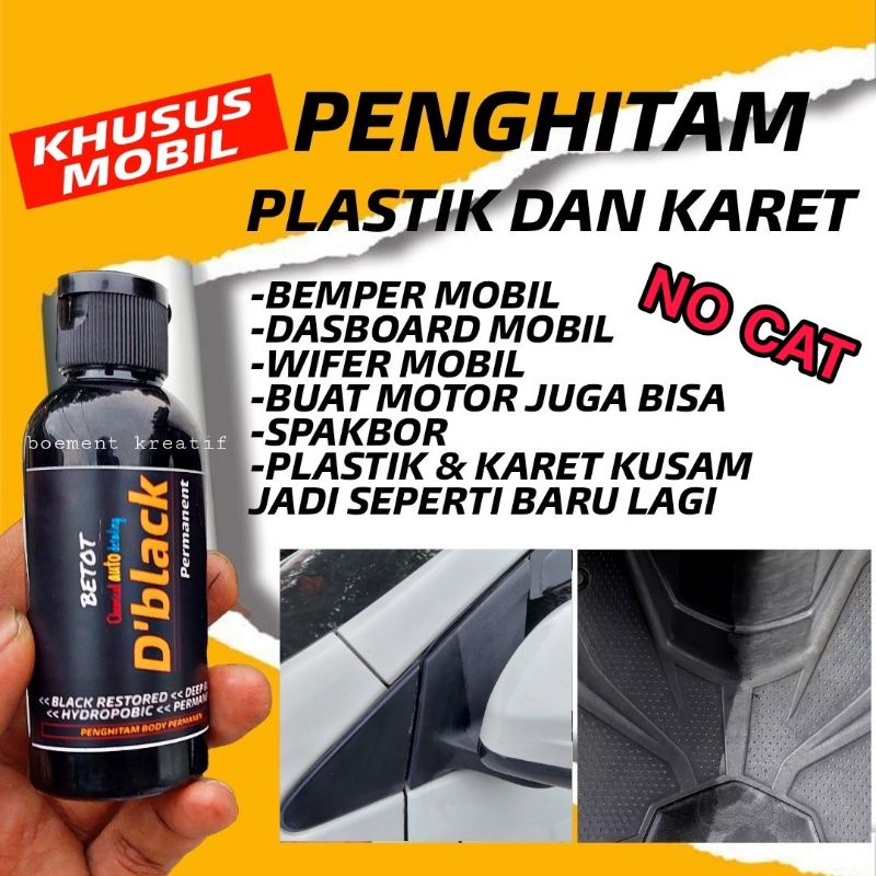 Penghitam body permanen mobil motor / Black to Black/Penghilang body kusam betot