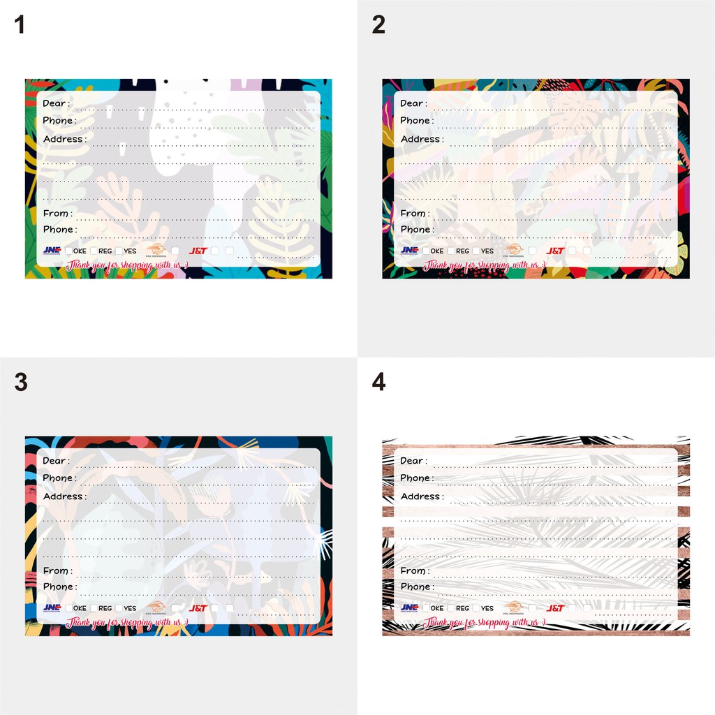 

100Pcs Label Pengiriman SHD001-004