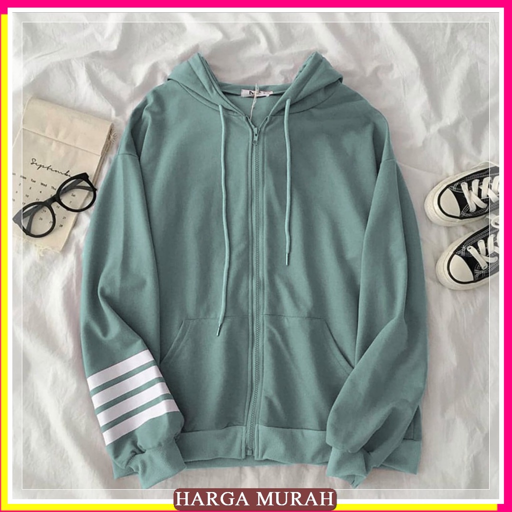 Omera Crop Jaket Wanita Termurah | Jacket Kekinian | Jacket Korea UW653 Cod - Zopy Zipper Hoodie Swe