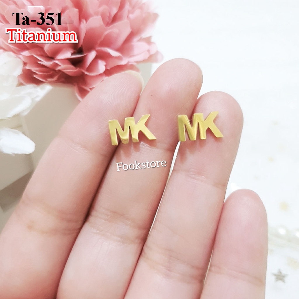 TERLARIS ANTING WANITA TITANIUM PREMIUM/ANTI KARAT/ANTI ALERGI-TA-351