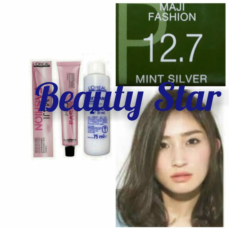 LOREAL MAJIFASHION NO. 12.7 MINT SILVER & OXYDANT 75ML