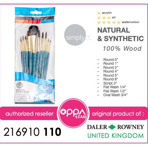 

Promo! Kuas Lukis Brush Set Daler Rowney Natural Synthetic 910110 Terpercaya