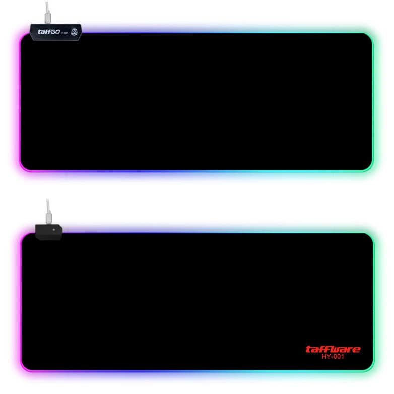 Taffware TaffGO Gaming Mouse Pad Glowing RGB LED High Precision 300 x 790 x 4 mm HY-001 - Black