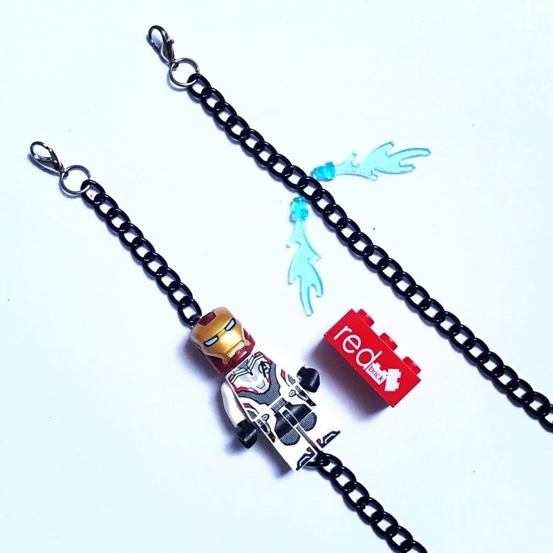 LEGO Iron Man Quantum Suit Avanger Endgame Face Mask / Glasses Strap