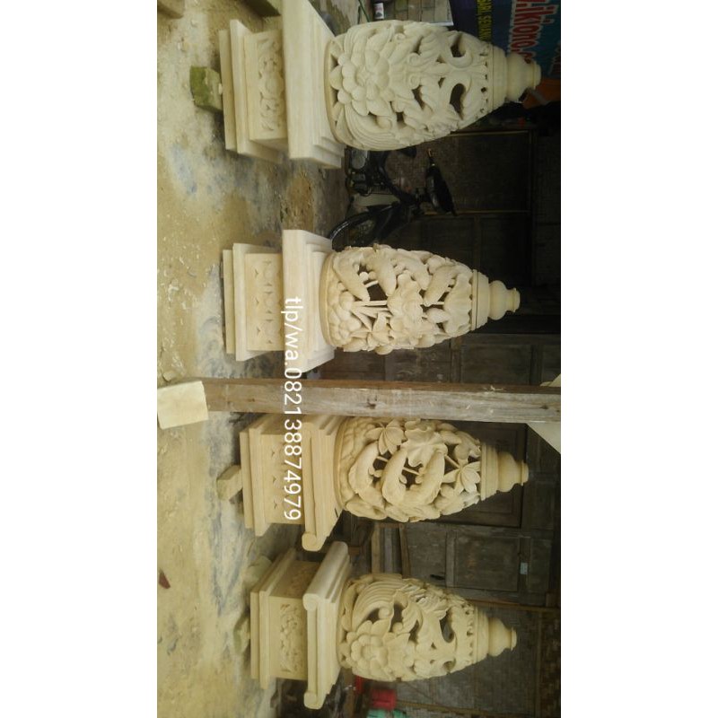 lampion batu alam paras jogya