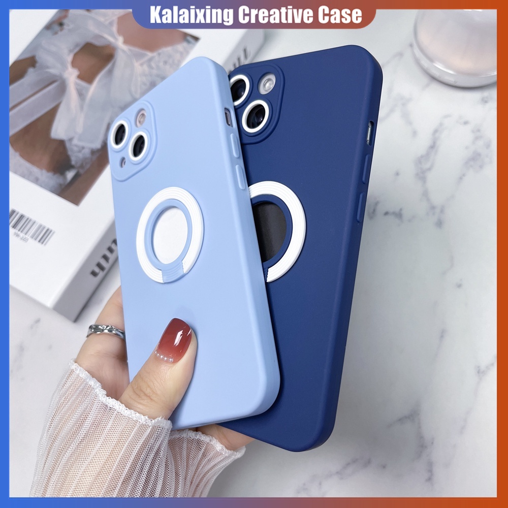 Soft Case Warna Macaron Dengan Holder Invisible Untuk iPhone 13 Pro Max 12 Pro 11 Pro Max X Xs Max Xr