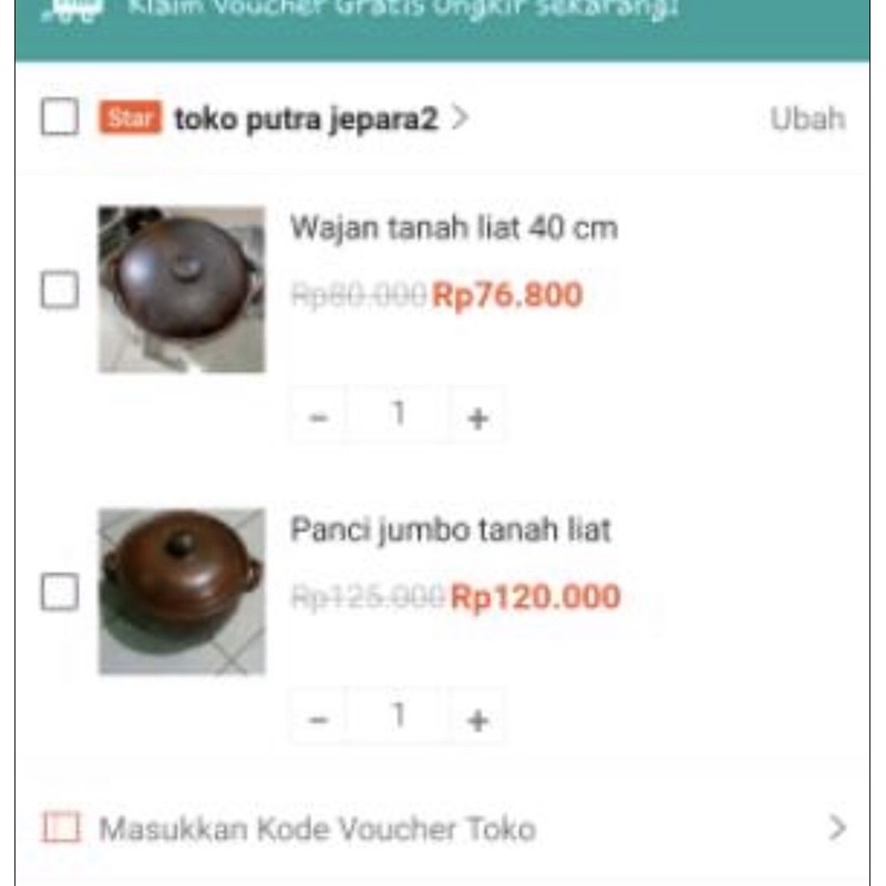 panci jumbo dan wajan 40 cm