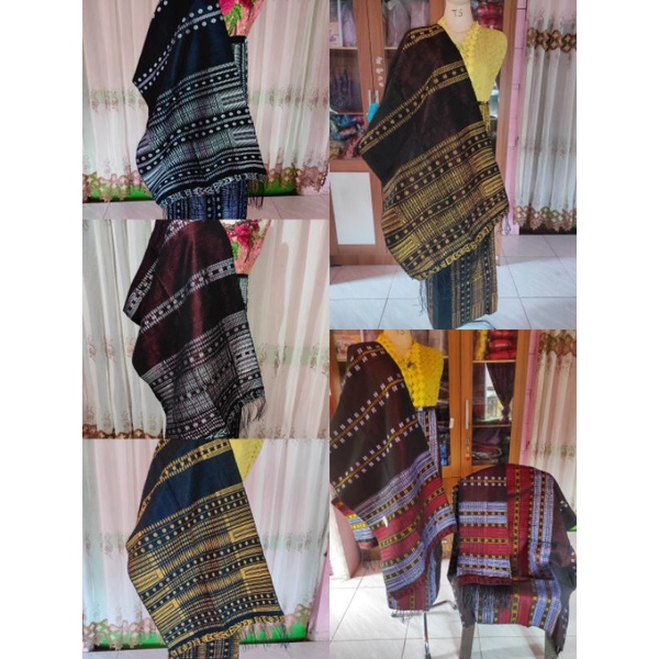 Ready Songket Tarutung sarung Tarutung pucca bunga bintik gradasi biru gradasi kopigosong pucca vira