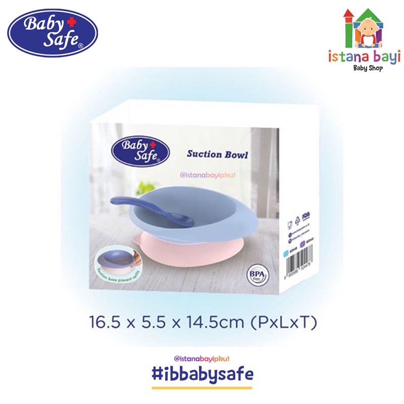 Baby Safe Suction Bowl With Spoon B354U/B - Peralatan makan bayi/mangkok bayi