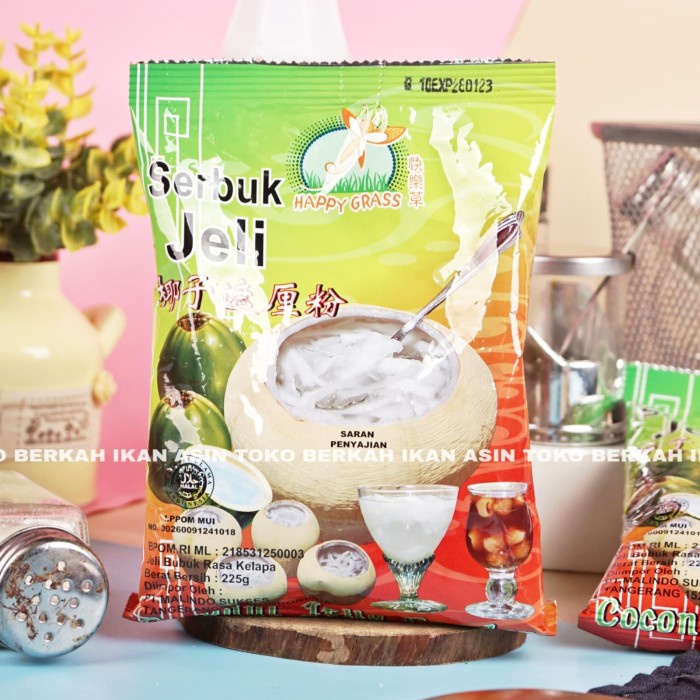 

Serbuk Jeli Kelapa Happy Grass 225gr / Coconut Jelly Powder (BERKUALITAS)