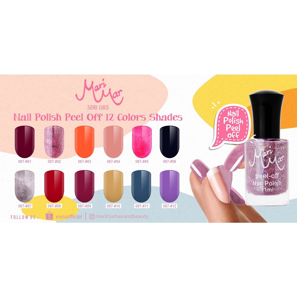 MARIMAR Peel Off Nail Polish Nude &amp; Color | Kutek | Cat Kuku