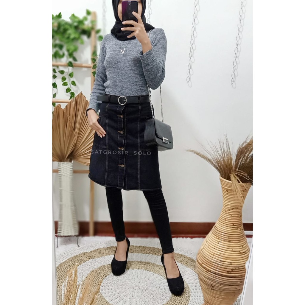 BIG SALE!! ROK JEANS PENDEK WARNA/ MINI ROK JEANS/ ABEL SKIRT