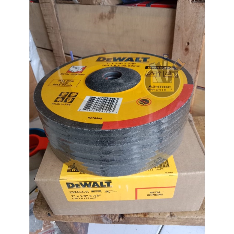 DEWALT Batu Poles 7 Inch 7&quot; x 6 mm Metal Grinding Wheel Double Layer / Batu Gerinda Slep Slepan Gurinda Poles 7inch Mata Batu Gerinda Asah Poles 7 Inch Grinding Disc