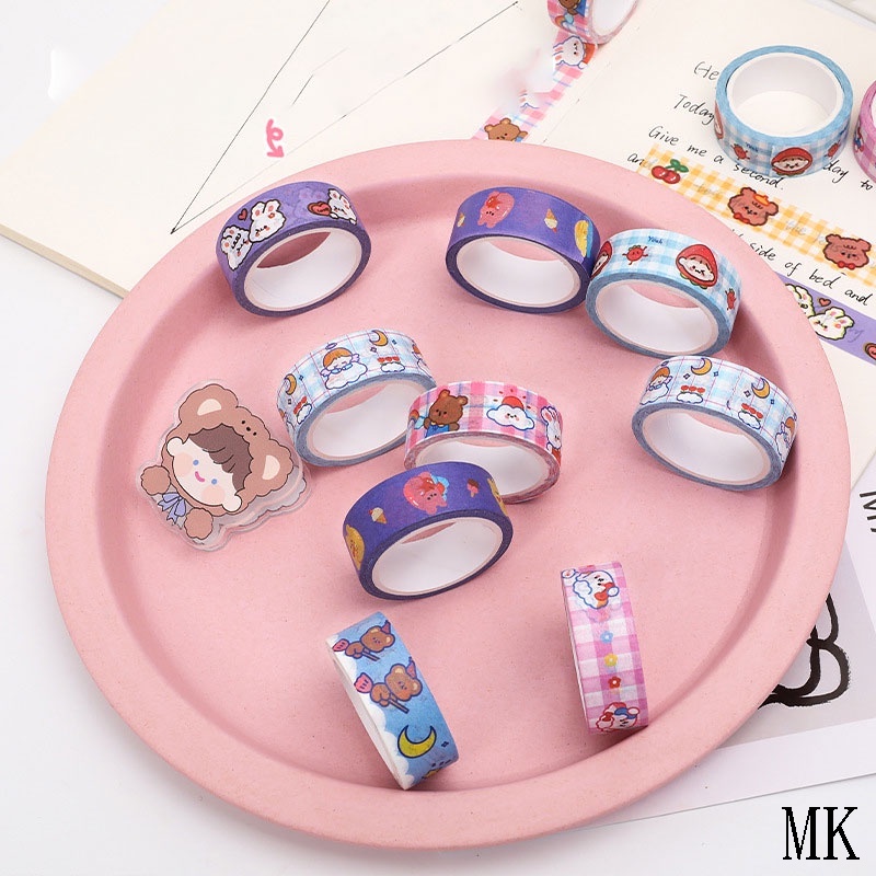 

1 Pc Hewan Lucu Washi Tape Decor Masking Tape Jurnal Scrapbook Dekorasi DIY MK