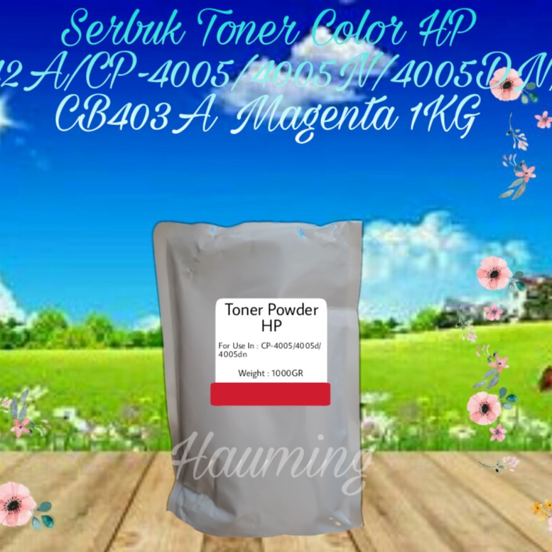 Serbuk Toner Color HP 642A CP4005 CP4005D CP4005DN CP4005N CP-4005 4005N CB403A Magenta 1kg