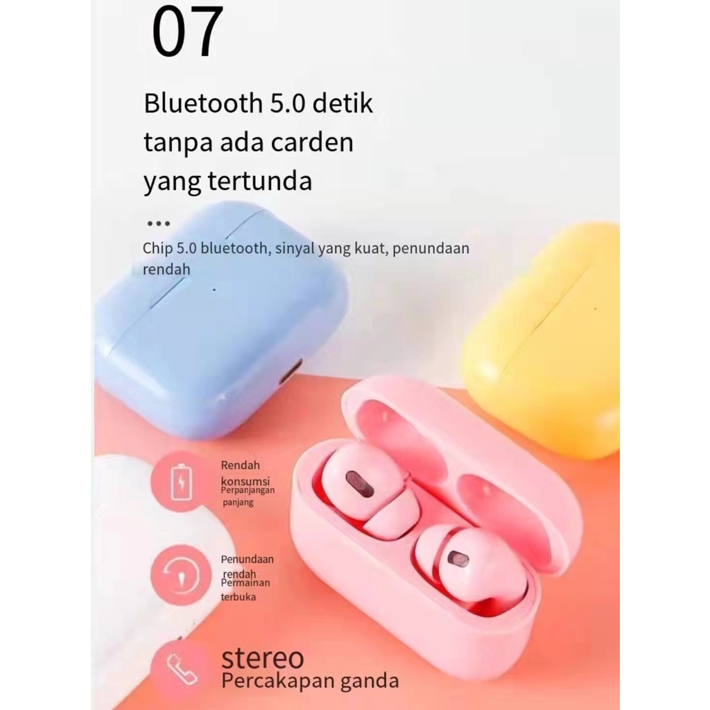 TWS Inpods I13 PRO Bluetooth Earphone Wireless Headphones Macaron  IOS/ANDROID TERSEDIA