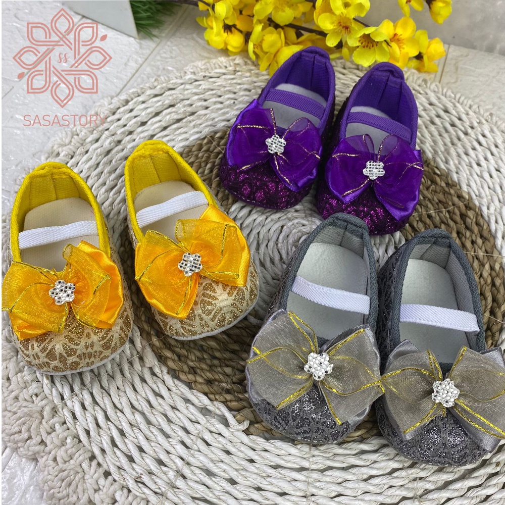 SEPATU PREWALKER BABY BAYI ANAK PEREMPUAN PITA BESAR 0-12 BULAN FP13