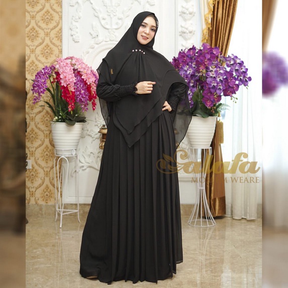 AURORA POLOS by ALAFA (Gamis syari, gamis pesta, gamis set, dress pesta, gamis simple)