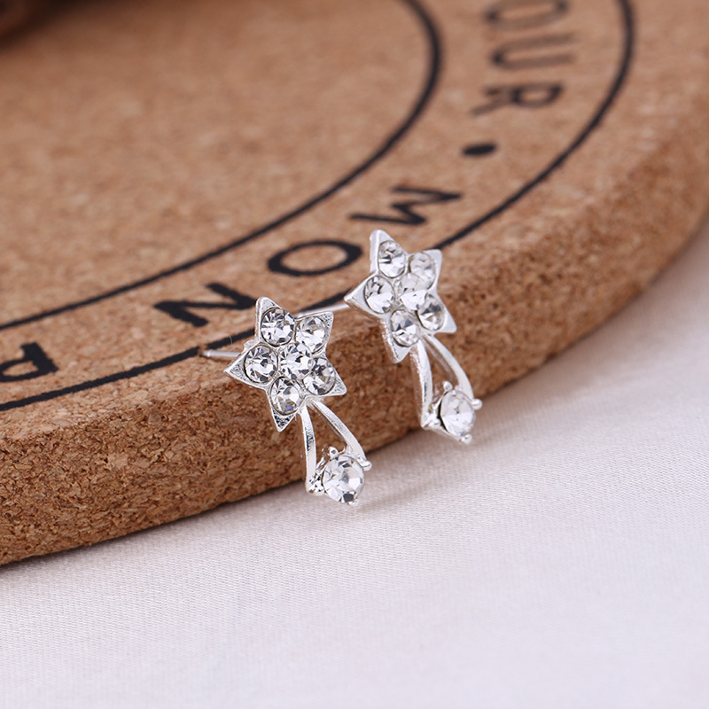 2021 cute rabbit star love pearl rhinestone earrings female fashion butterfly small earrings jewelry gift