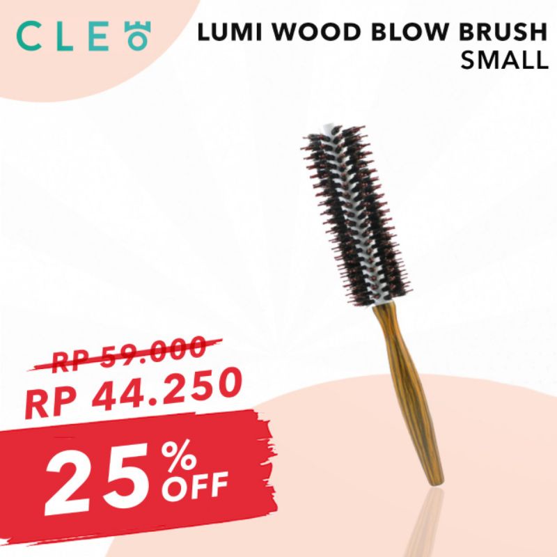 Lumi Wood Blow Brush Pro Sisir Blow