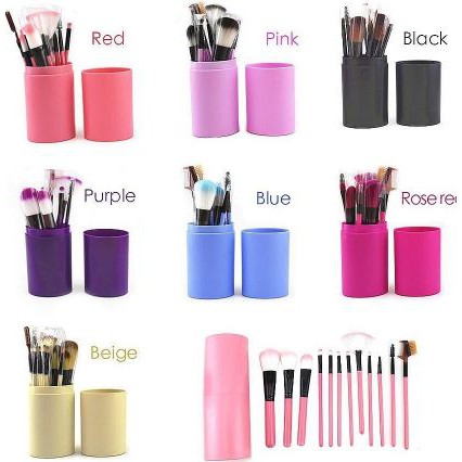 Brush MakeUp / Set Brush + Tabung Penyimpan / Set Kuas Make Up Set 10isi GM113