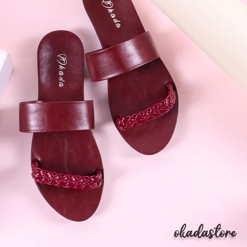 ➱ [OKADA Official Store] SANDAL SLIP ON WANITA (HANDBLOC) ORIGINAL OKADA ➭
