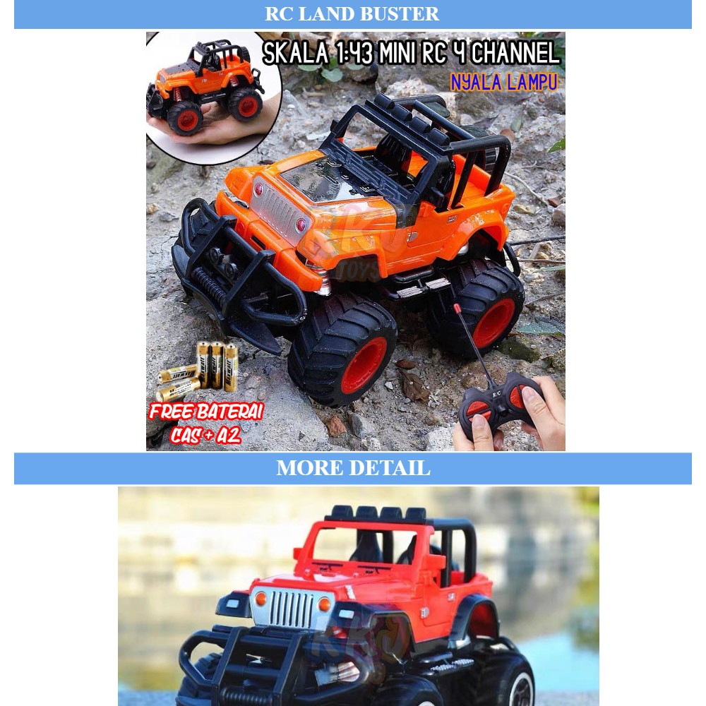 Mainan Mobil Remot RC Jeep Land Buster