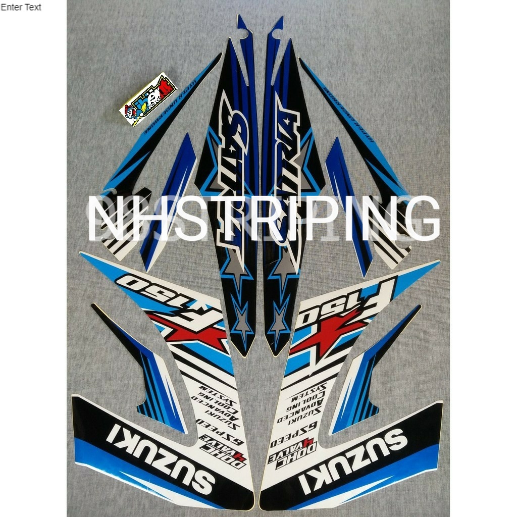 STRIPING SATRIA F FU 150 BIRU TAHUN 2014 BINTANG   POLET