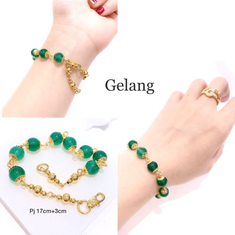 Gelang Titanium asli Gold Premium Quality Anti karat anti alergi Stainless steel ori 727