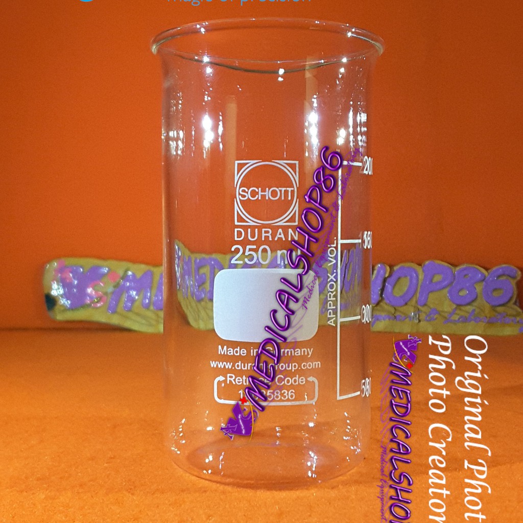 BEAKER GLASS 250ml High Form, without Spout. DURAn | 211173603