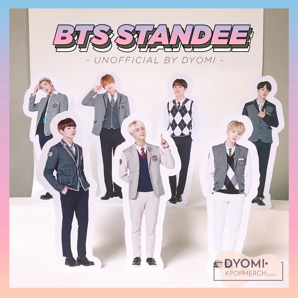 STANDEE BTS, STANDEE KPOP, PAJANGAN BTS AKSESORIS KPOP, RM JIN SUGA J-HOPE JIMIN V JUNGKOOK