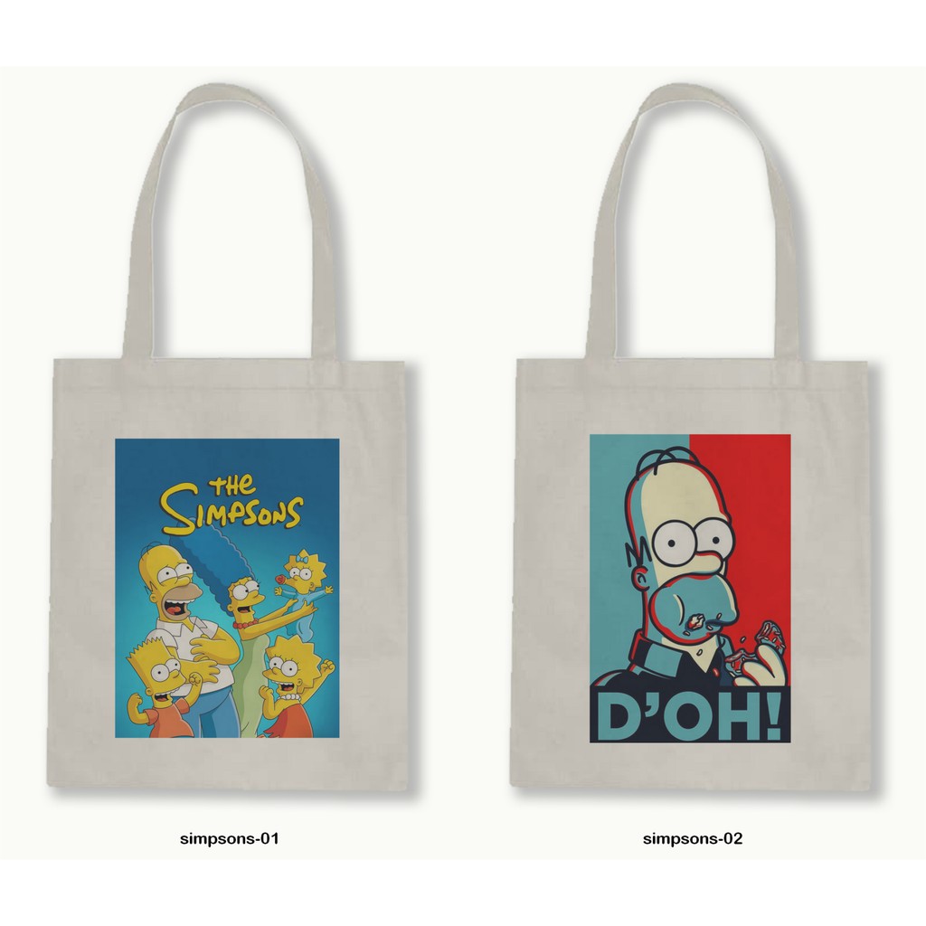 TOTE BAG BLACU 30X40 - THE SIMPSONS - 01