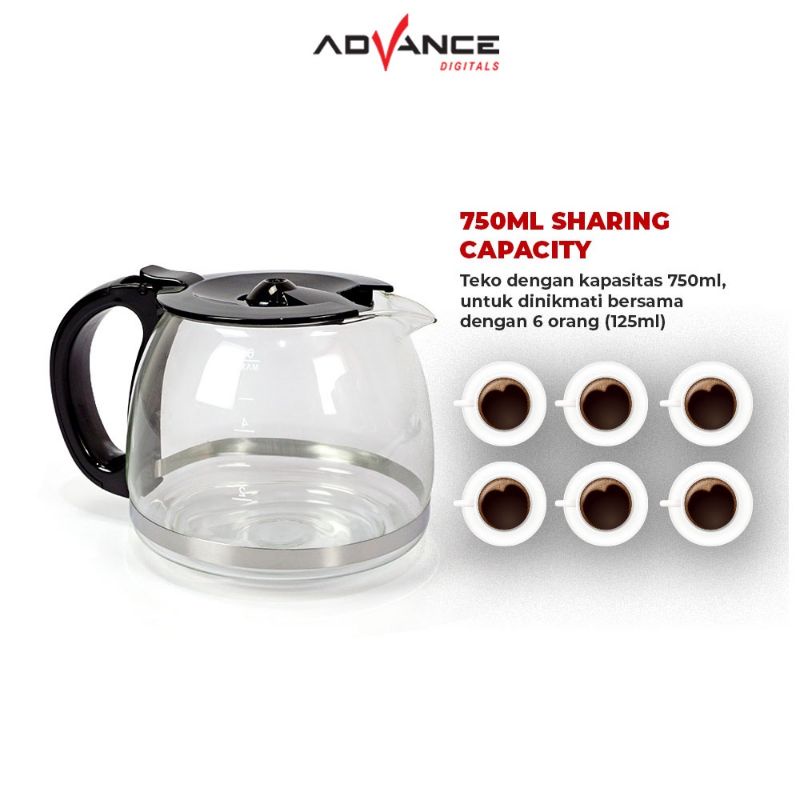 COFFEE MAKER / Mesin pembuat Kopi ADVANCE CM-208A 0.6 L