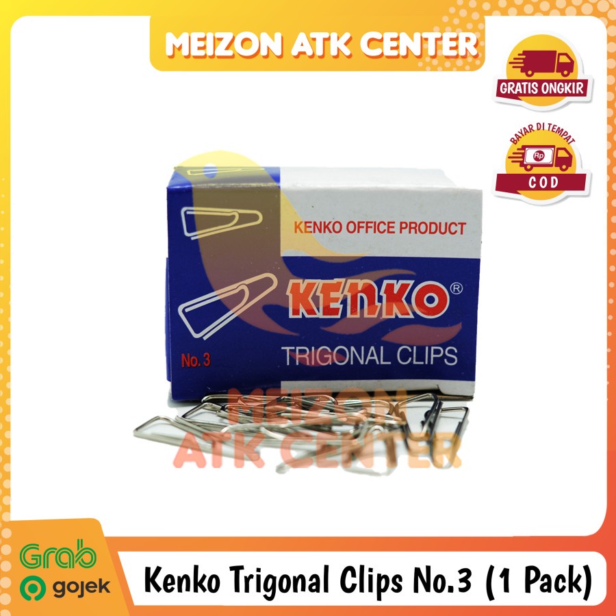 Jual KENKO Paper Clip No 3 Trigonal Clips Penjepit Kertas Kecil [1 PACK ...