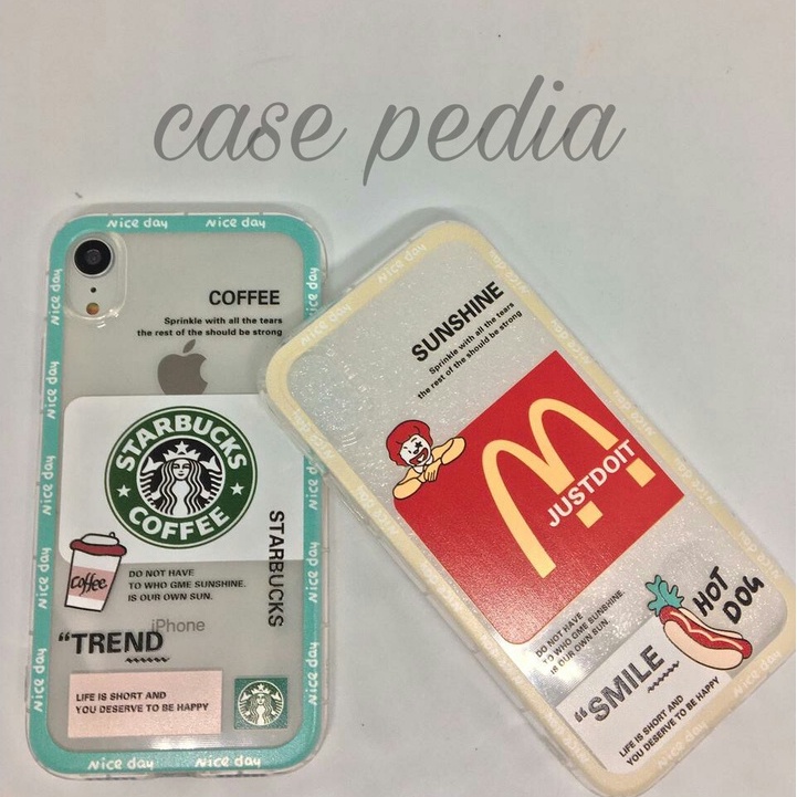 Case Casing Xiaomi Redmi 8 8A 9 9A 9C 9T Note 4 5 6 7 8 9 10 10s PRO POCO F3 M3 X3 NFC PRO Starbucks &amp; McDonald's