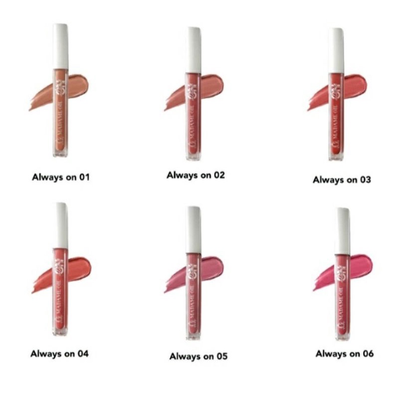 MADAME GIE ALWAYS ON LIP CREAM - MAKEUP LIP CREAM LIPSTIK