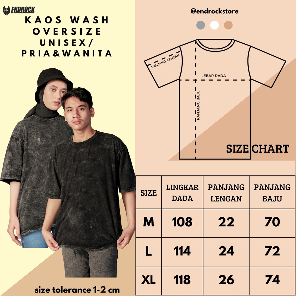 Kaos Oversize Wash Original Endrock Tema Moneypulation