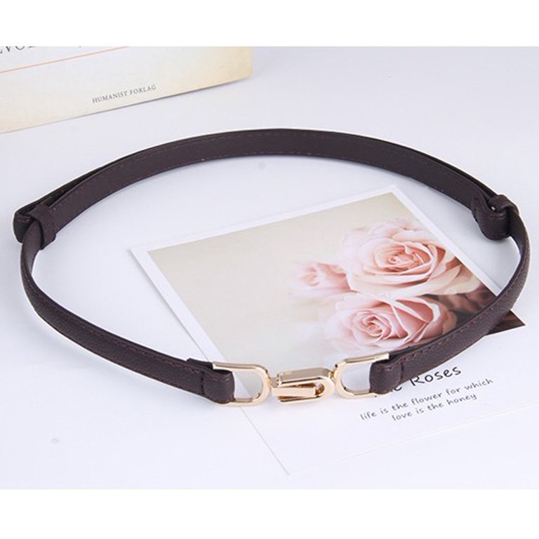 IKAT PINGGANG WANITA SKINNY METAL GOLD / BELT FASHION KULIT SINTETIS - L059