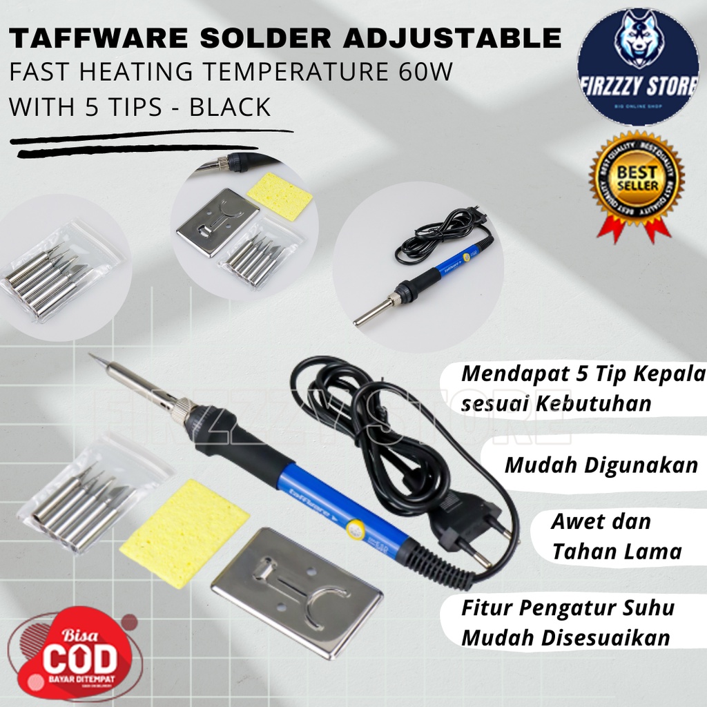 Solder 60W Iron Pengatur Suhu Adjustable Temperature  1 Set solder