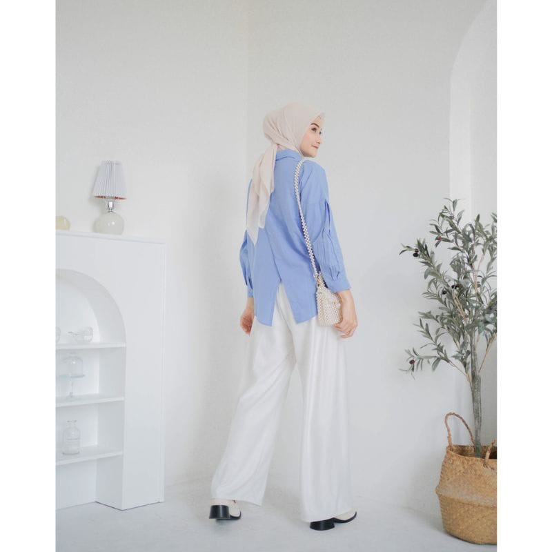 Kemeja Wanita Oversize / Nelka Linen Shirt