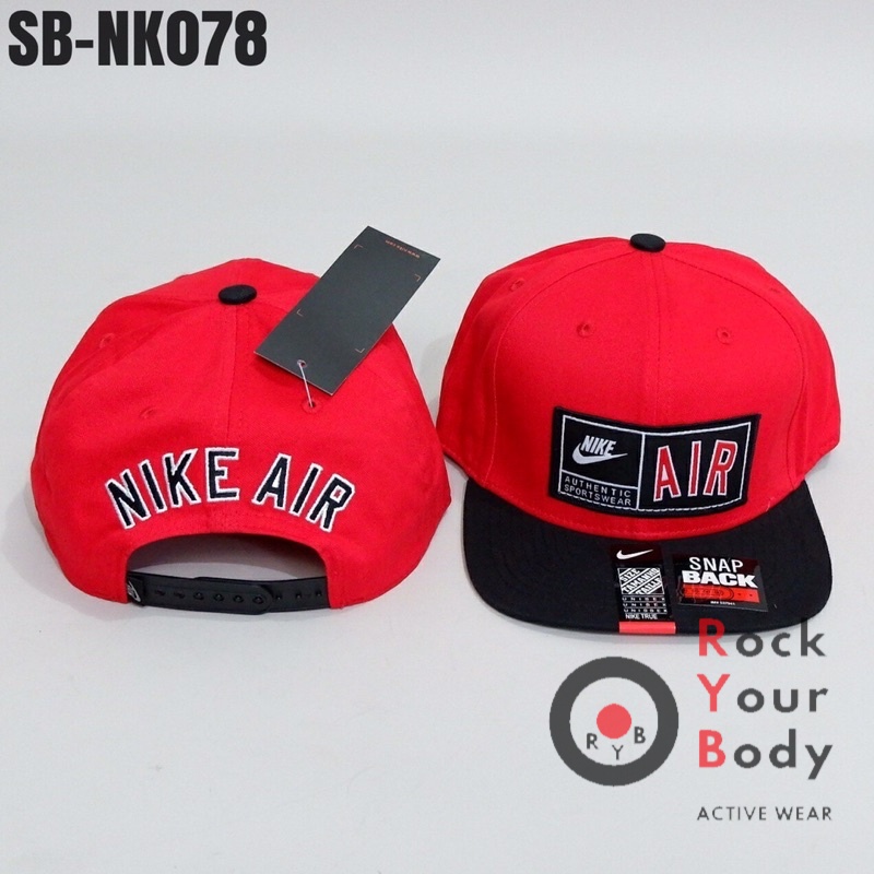 Topi Snapback Pria/ Snapback NIKE AIR Authentic Premium - Topi Import / Topi Olahraga / Snapback Cap