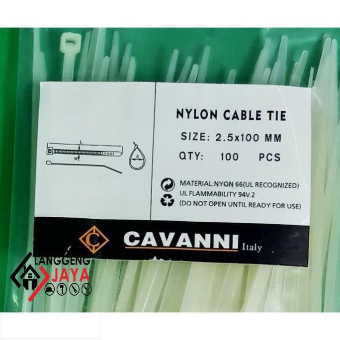 

Kabel Tis 2.5 X 100Mm Putih Cavanni (100Pcs) Cable Ties Langgeng-