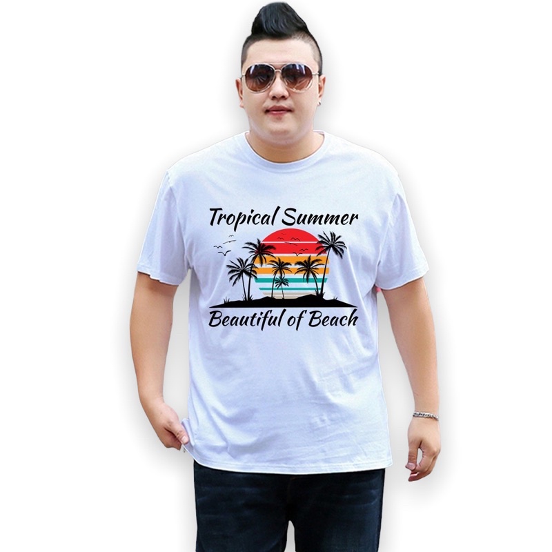 Baju Kaos Pria Jumbo Beach Tshirt Bigsize XL XXL Distro DTF