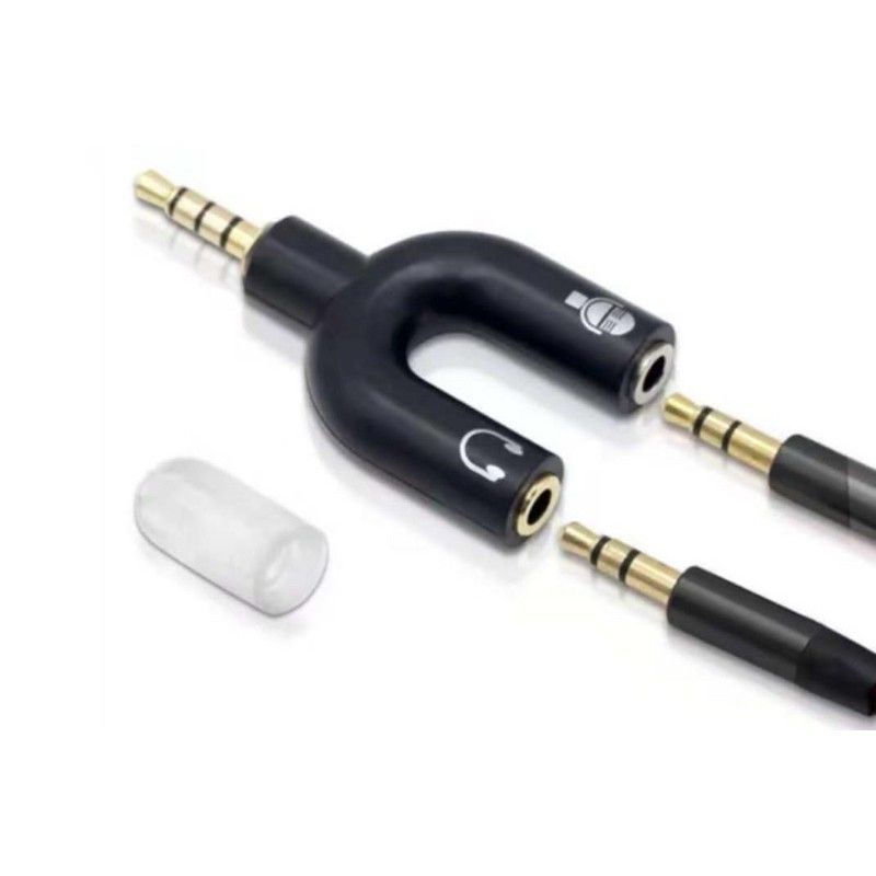 Audio Splitter U Shape 2in 1 Mix &amp; Audio Jack 3.5mmTo  dual female new