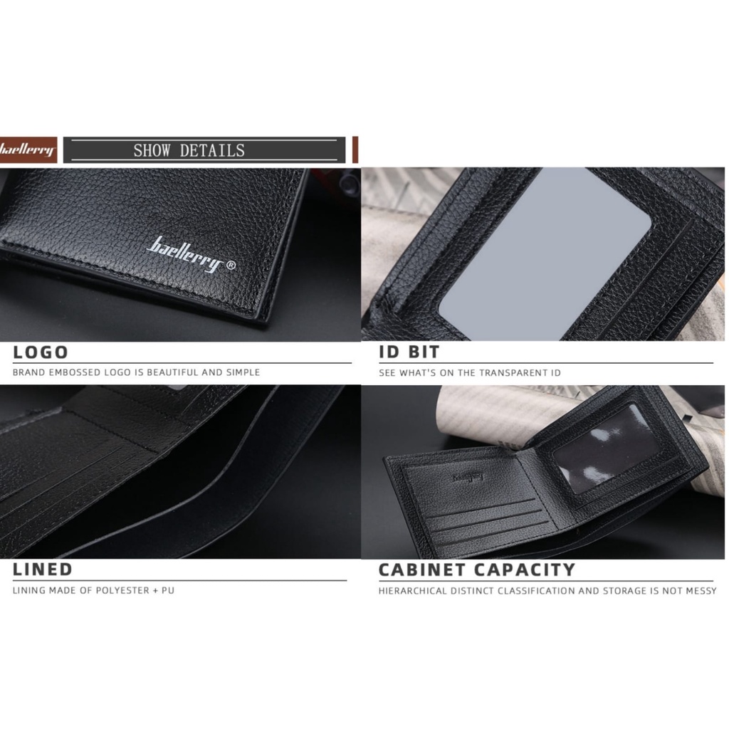 DOMPET LIPAT PRIA BAELLERRY KULIT HITAM CURTIS WA450B5 ORIGINAL IMPORT SLOT KARTU UANG TIPIS SIMPLE KECIL COWOK KEREN MURAH BATAM BRANDED LAKI PREMIUM