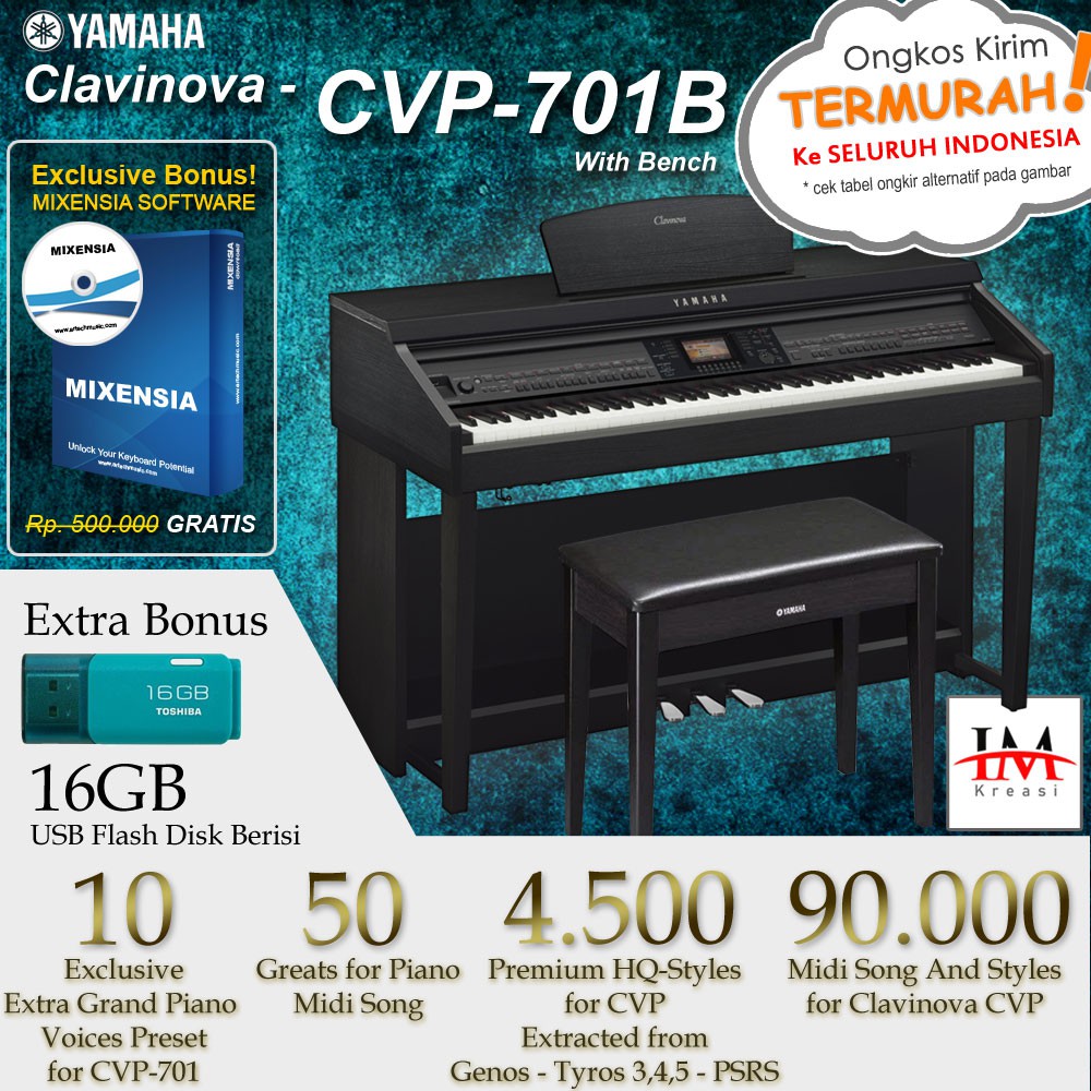 Yamaha Clavinova CVP 701 / CVP-701 / CVP701 B - Digital Piano