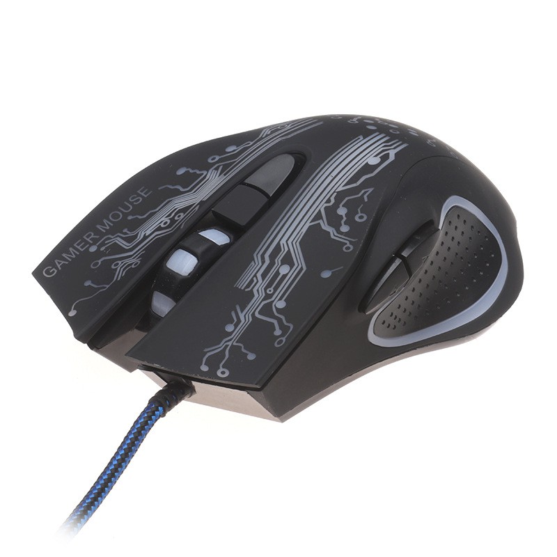 iMice Mouse Gaming USB 3200 DPI dengan LED RGB - X9 - Black