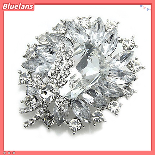 Bluelans Women Banquet Party Broach Blue Clear Rhinestone Crystal Butterfly Pin Brooch