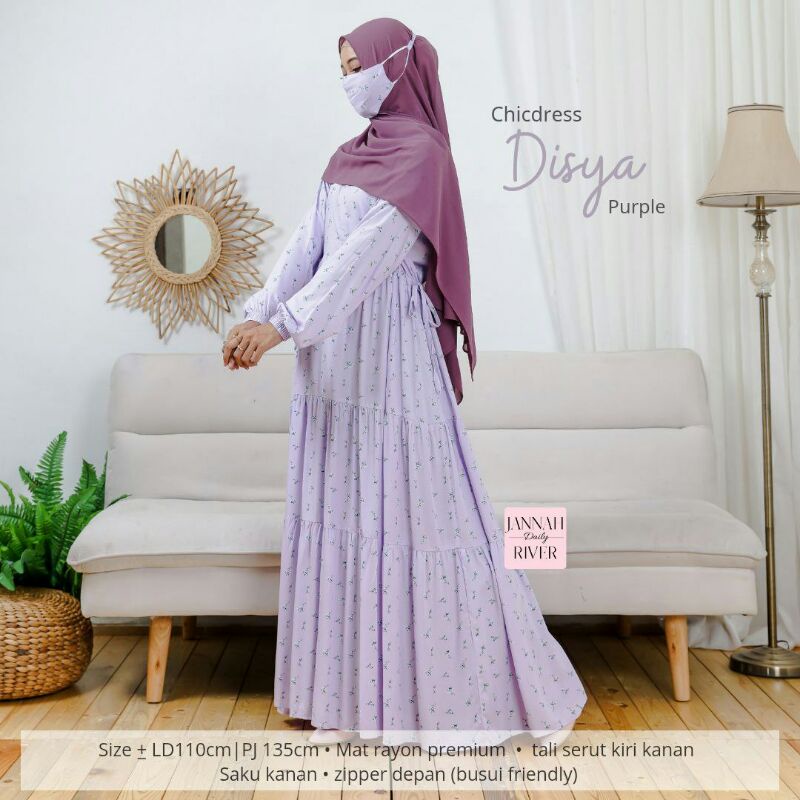Jannah River Chicdress Disya Purple by JannahRiver #gamispremium #homedresspremium #homedresskekinia